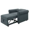3-in-1 Sofa Bed Chair, Convertible Sleeper Chair Bed,Adjust Backrest Into a Sofa,Lounger Chair,Single Bed,Modern Chair Bed Sleeper for Adults,Deep Blu