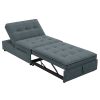 4-in-1 Sofa Bed, Chair Bed, Multi-Function Folding Ottoman Bed with Storage Pocket and USB Port for Small Room Apartment,Living Room,Bedroom,Hallway,