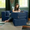 Jaxx Zipline Convertible Sleeper Loveseat & Ottomans