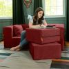 Jaxx Zipline Convertible Sleeper Loveseat & Ottomans