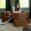 Jaxx Zipline Convertible Sleeper Loveseat & Ottomans
