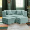 Jaxx Zipline Convertible Sleeper Loveseat & Ottomans