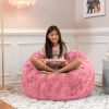 Jaxx Saxx 3 Foot Bean Bag Chair - Faux Fur - Fun Colors