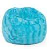 Jaxx Saxx 3 Foot Bean Bag Chair - Faux Fur - Fun Colors