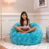 Jaxx Saxx 3 Foot Bean Bag Chair - Faux Fur - Fun Colors