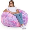 Jaxx Saxx 3 Foot Bean Bag Chair - Faux Fur - Fun Colors