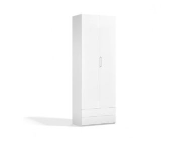 Double Wardrobe Bi-Fold Door (Color: White)