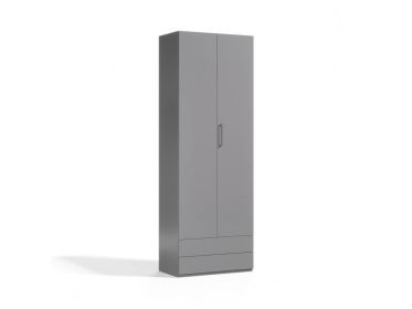 Double Wardrobe Bi-Fold Door (Color: Slate Gray)