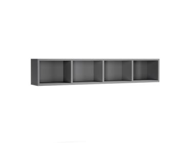 Open Horizontal Queen Bookshelf (Color: Slate Gray)