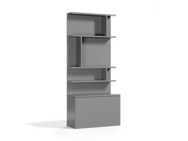 Royal Bookcase (Color: Slate Gray)
