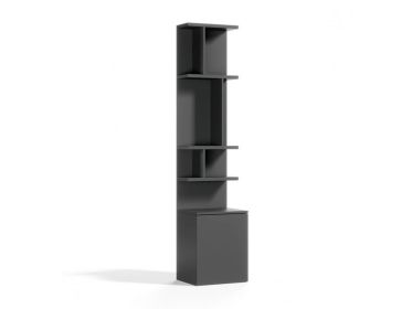 Royal Small Bookcase (Color: Graphite)